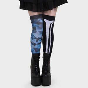 Corpse Bride Swarm Of Butterflies Knee High Mismatched Socks BRAND NEW